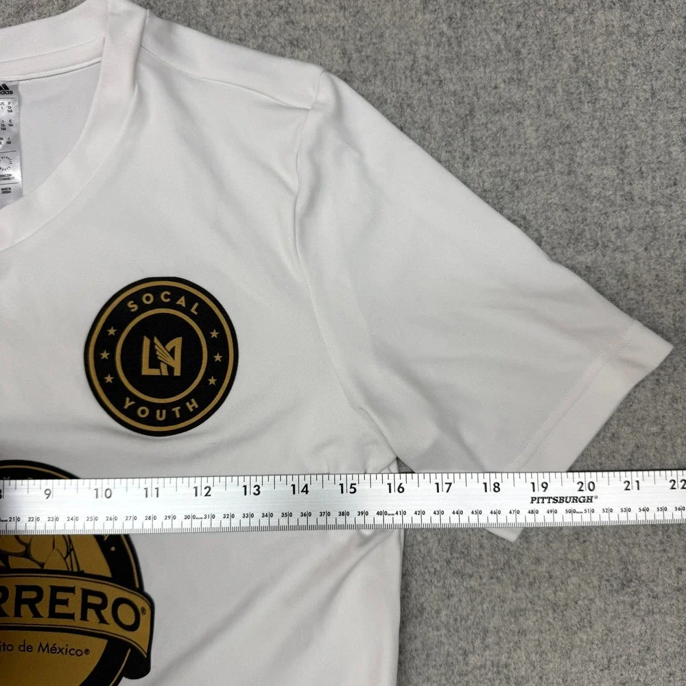 Adidas LAFC SoCal Youth Soccer Jersey Size L White Guerrero Aeroready HC5054